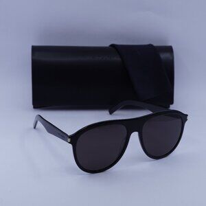 Saint Laurent SL432 SLIM 001 Aviator Sunglasses - Black